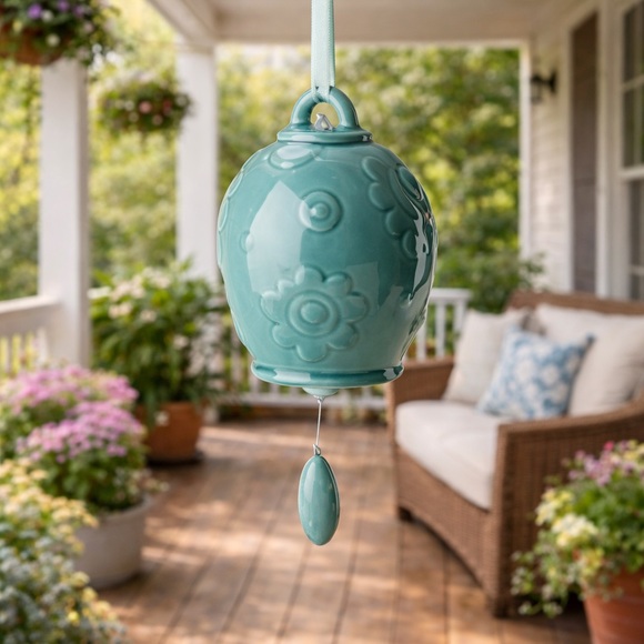 Boston International Ceramic Hanging Bell Wind Chime Set of 3 – NWT - Picture 3 of 13